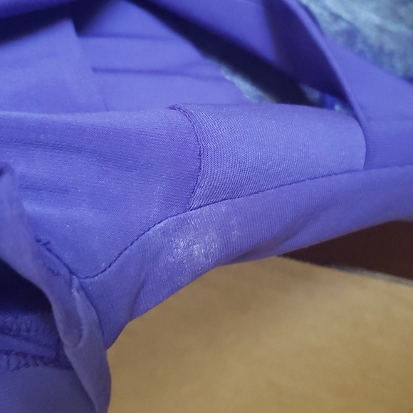 Gorgeous Purple & Iridescent purple Dress. Vneck with flattering ruffles. - Picture 9 of 9